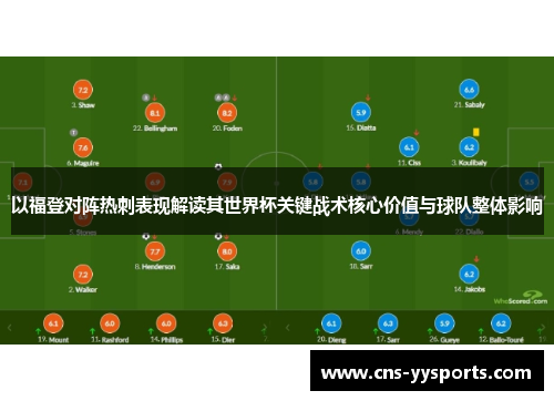 以福登对阵热刺表现解读其世界杯关键战术核心价值与球队整体影响